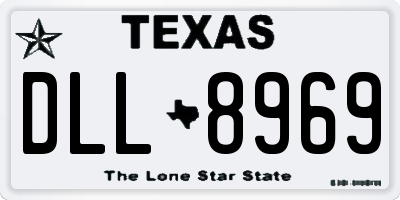 TX license plate DLL8969