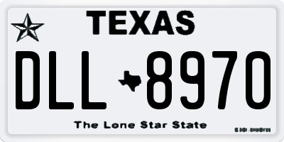 TX license plate DLL8970