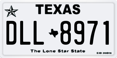 TX license plate DLL8971