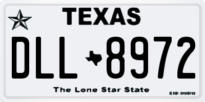 TX license plate DLL8972