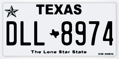 TX license plate DLL8974