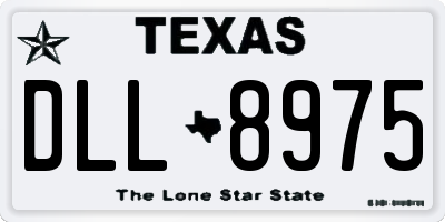 TX license plate DLL8975