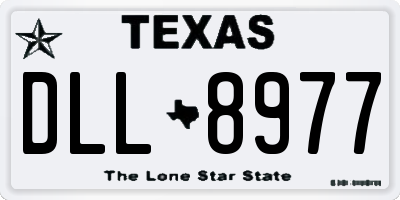 TX license plate DLL8977