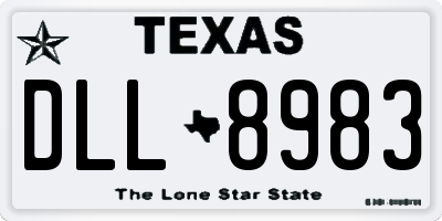 TX license plate DLL8983