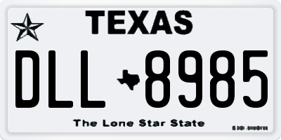 TX license plate DLL8985