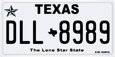 TX license plate DLL8989