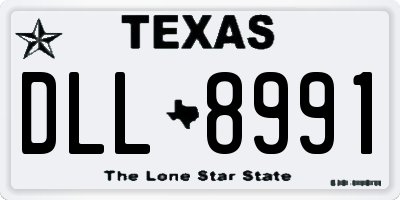 TX license plate DLL8991