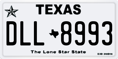 TX license plate DLL8993