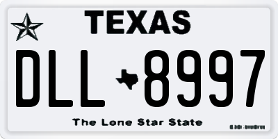 TX license plate DLL8997
