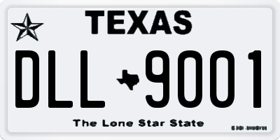 TX license plate DLL9001
