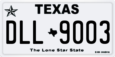 TX license plate DLL9003