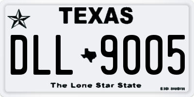 TX license plate DLL9005