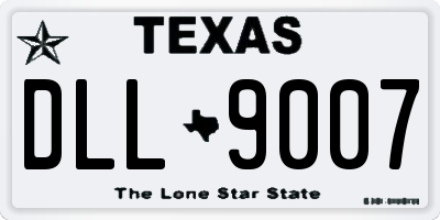 TX license plate DLL9007