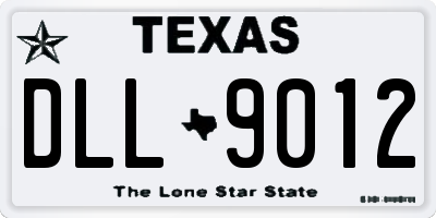 TX license plate DLL9012
