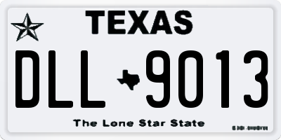 TX license plate DLL9013