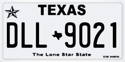 TX license plate DLL9021
