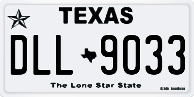 TX license plate DLL9033