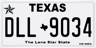 TX license plate DLL9034