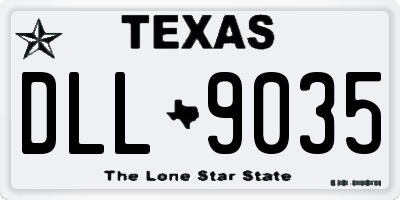 TX license plate DLL9035