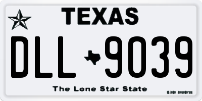TX license plate DLL9039