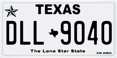 TX license plate DLL9040