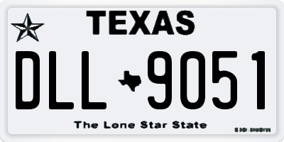 TX license plate DLL9051