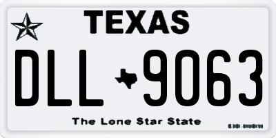 TX license plate DLL9063
