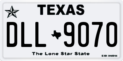 TX license plate DLL9070