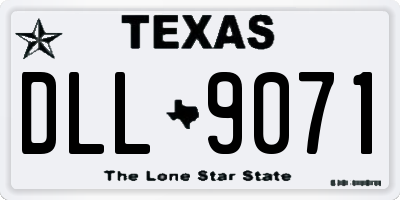 TX license plate DLL9071
