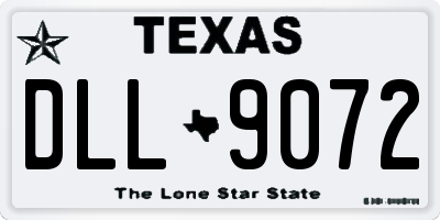 TX license plate DLL9072
