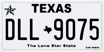 TX license plate DLL9075