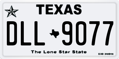 TX license plate DLL9077