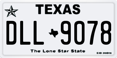 TX license plate DLL9078
