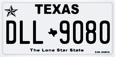 TX license plate DLL9080