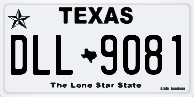 TX license plate DLL9081