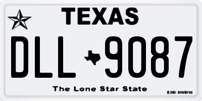 TX license plate DLL9087