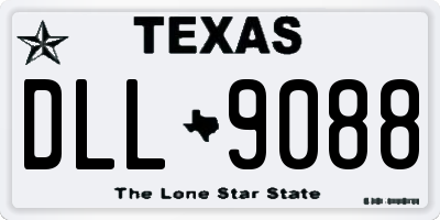 TX license plate DLL9088
