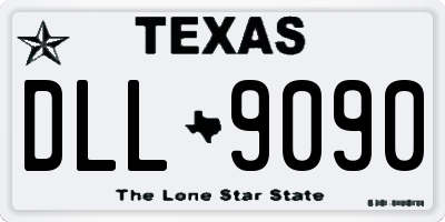 TX license plate DLL9090