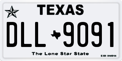 TX license plate DLL9091