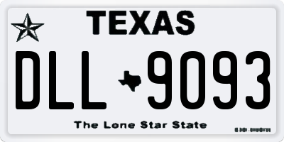 TX license plate DLL9093