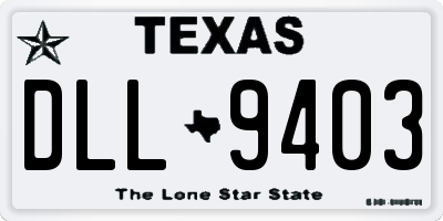 TX license plate DLL9403