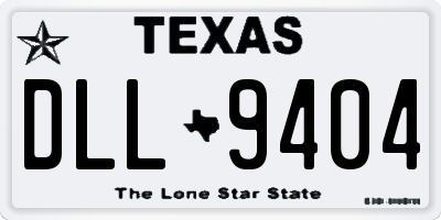 TX license plate DLL9404