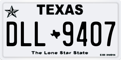 TX license plate DLL9407