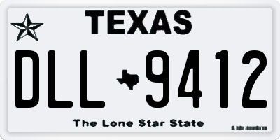 TX license plate DLL9412