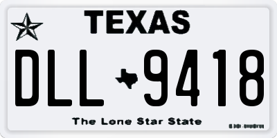 TX license plate DLL9418