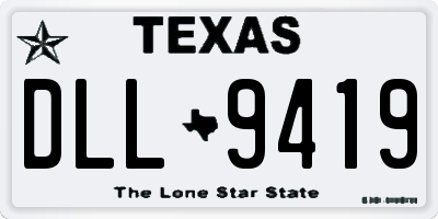TX license plate DLL9419