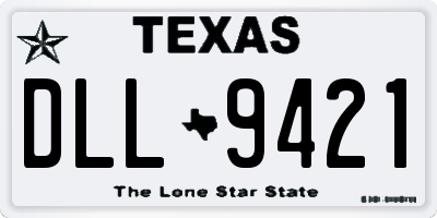 TX license plate DLL9421
