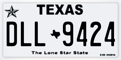 TX license plate DLL9424