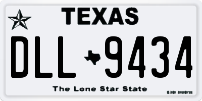 TX license plate DLL9434