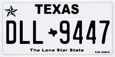 TX license plate DLL9447